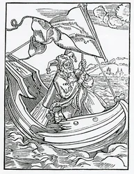 Of the despising of misfortune, illustration from Alexander Barclay